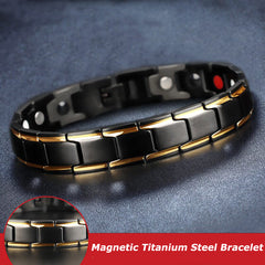2019 Therapeutic Energy Healing Bracelet Stainless Steel Magnetic Therapy Bracelet Fashion Titanium Steel Men Bracelet Couple