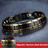 2019 Therapeutic Energy Healing Bracelet Stainless Steel Magnetic Therapy Bracelet Fashion Titanium Steel Men Bracelet Couple