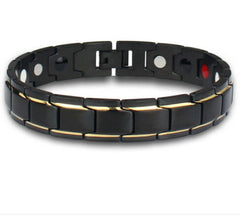 2019 Therapeutic Energy Healing Bracelet Stainless Steel Magnetic Therapy Bracelet Fashion Titanium Steel Men Bracelet Couple